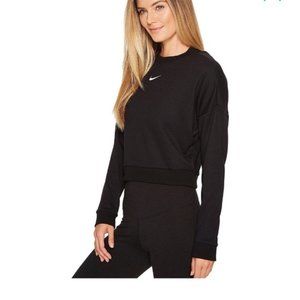 Nike Open Back Cropped Training Top (Black)